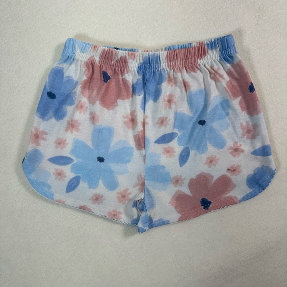NWOT Carter's Blue and Pink Floral Shorts Size 18M